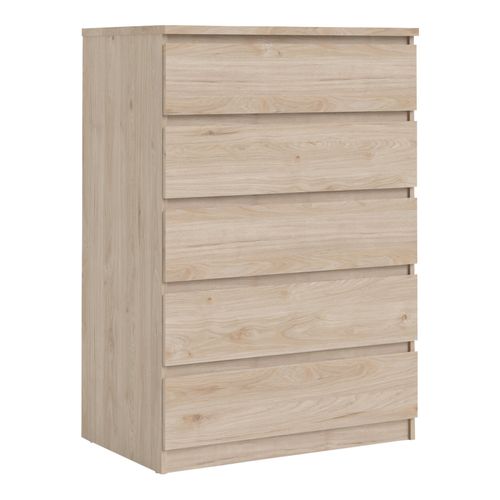 Commode 5 tiroirs BEST imitation chêne HL