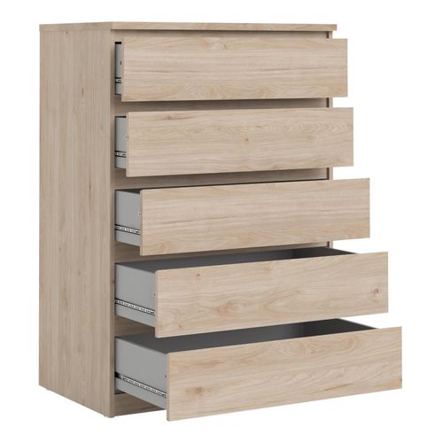 Commode 5 tiroirs BEST imitation chêne HL