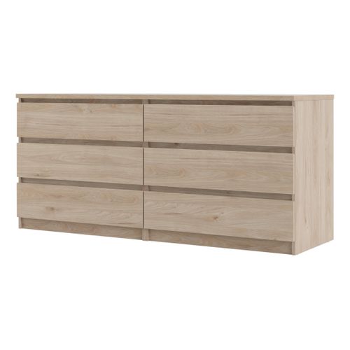 Commode 2x3 tiroirs BEST imitation chêne HL
