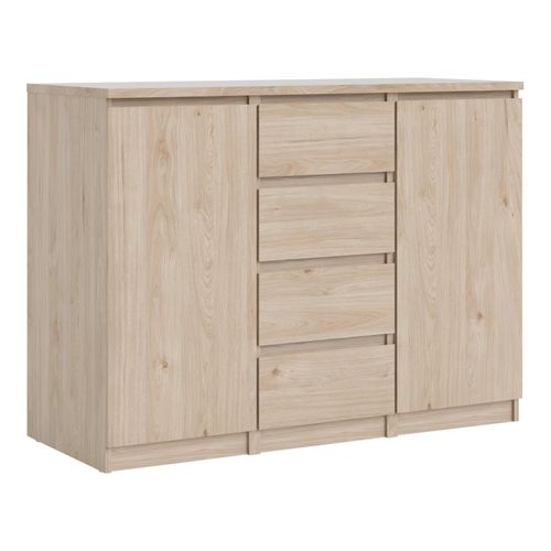 Rangement 2 portes 4 tiroirs BEST imitation chêne HL