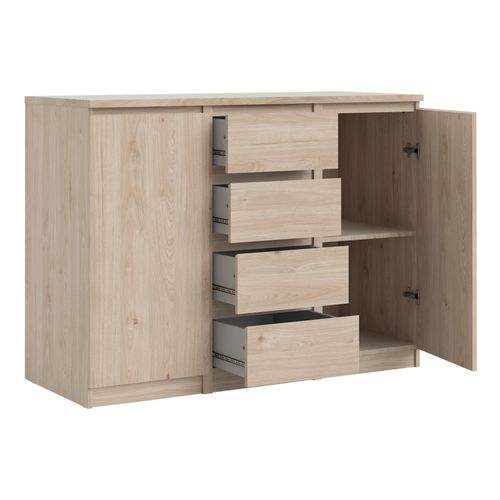 Rangement 2 portes 4 tiroirs BEST imitation chêne HL
