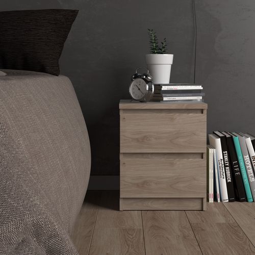 Chevet 2 tiroirs BEST imitation chêne HL
