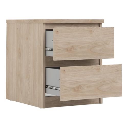 Chevet 2 tiroirs BEST imitation chêne HL