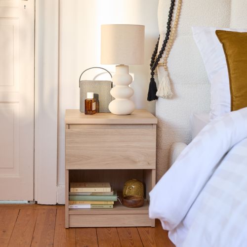 Chevet 1 tiroir 1 niche BEST imitation chêne HL