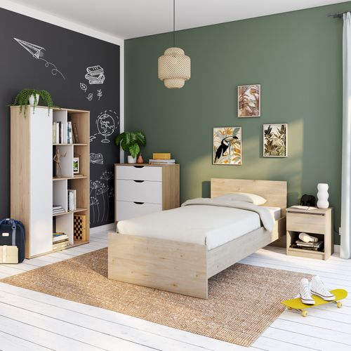 Chevet 1 tiroir 1 niche BEST imitation chêne HL