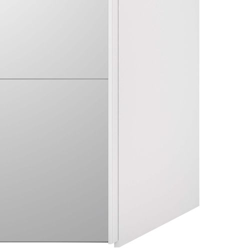 Armoire 2 portes coulissantes L.150 cm ELEGANCE MINI blanc et blanc laqué vue détaillée