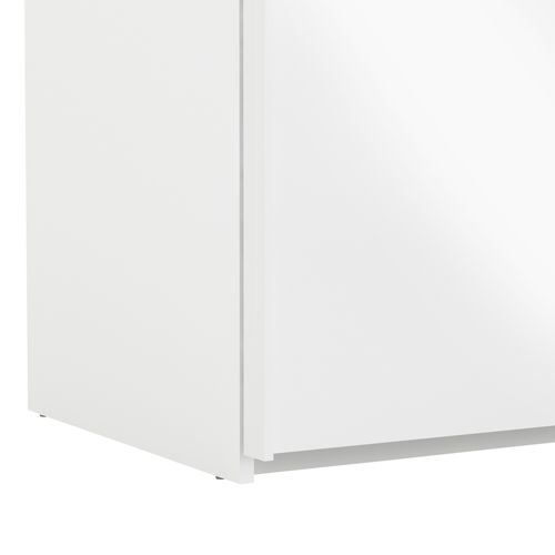 Armoire 2 portes coulissantes avec miroir ELEGANCE XL L.240 cm blanc laqué