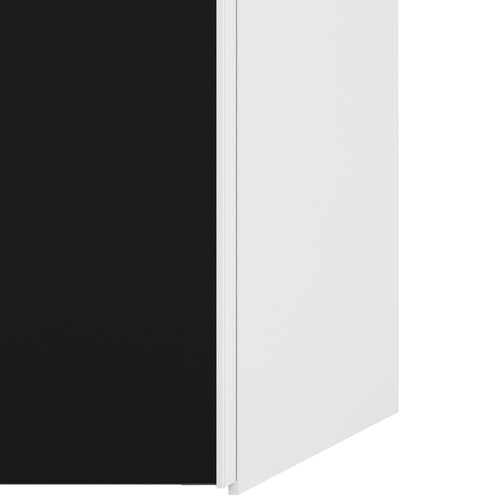Armoire 2 portes coulissantes L.150 cm ELEGANCE MINI blanc et noir vue détaillée