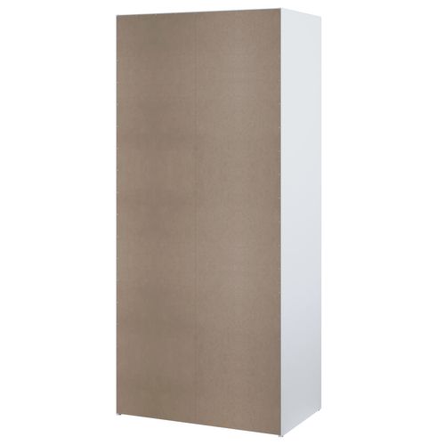 Armoire 2 portes coulissantes L. 78 cm SPACE blanc vue de derrière
