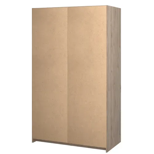 Armoire 2 portes 3 tiroirs L.118,5 cm BEST imitation chêne vue de derrière