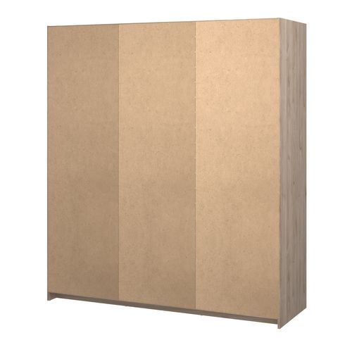 Armoire 3 portes 3 tiroirs L.177 cm BEST imitation chêne