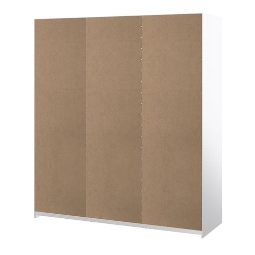 Armoire 3 portes 3 tiroirs L.177 cm BEST blanc laqué vue de derrière
