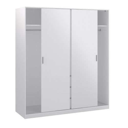 Armoire 3 portes 3 tiroirs L.177 cm BEST blanc laqué