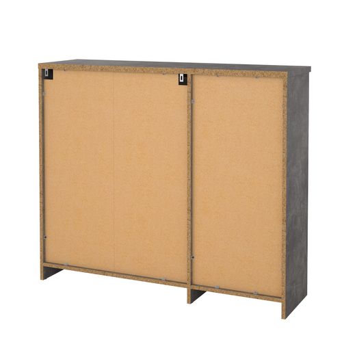 Meuble à chaussures 2 battants BEST 1 porte 1 tiroir blanc béton