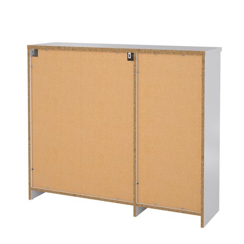 Meuble à chaussures 2 battants BEST 1 porte 1 tiroir blanc laqué