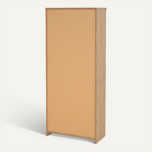 Meuble à chaussures h.191,7 cm BEST 4 portes décor chêne et blanc vue de derrière