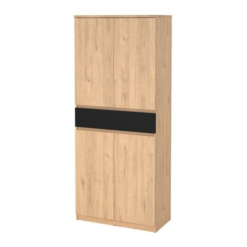 Meuble à chaussures h.191,7 cm BEST 4 portes décor chêne et noir