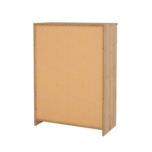 Meuble à chaussures 2 portes BEST h.111 cm décor chêne et blanc