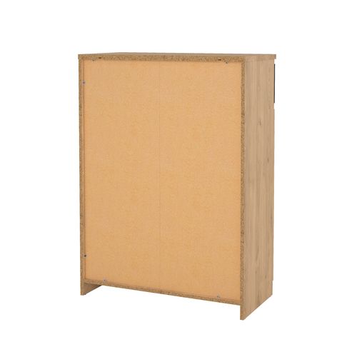 Meuble à chaussures 2  portes BEST h.111 cm décor chêne et noir