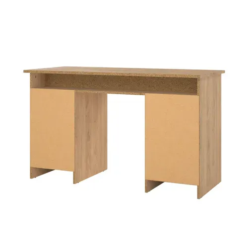 Bureau 3 tiroirs et 1 porte CLASS imitation chêne vue de derrière