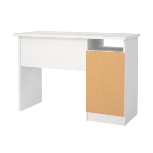 Bureau 3 tiroirs et 1 niche STUDY Blanc