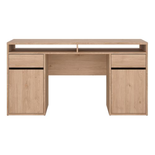 Bureau 2 portes et 2 tiroirs BEST MINISTRE imitation chêne clair
