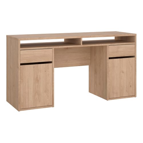 Bureau 2 portes et 2 tiroirs BEST MINISTRE imitation chêne clair
