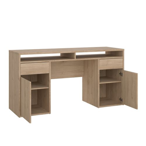 Bureau 2 portes et 2 tiroirs BEST MINISTRE imitation chêne clair