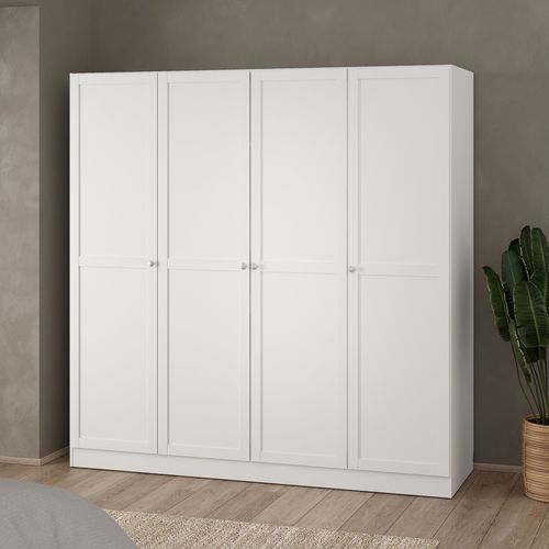 Armoire 4 portes L. 195,5 cm BILLUND blanc