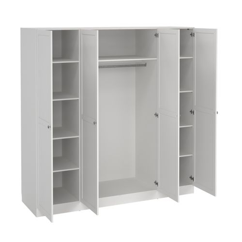 Armoire 4 portes L. 195,5 cm BILLUND blanc