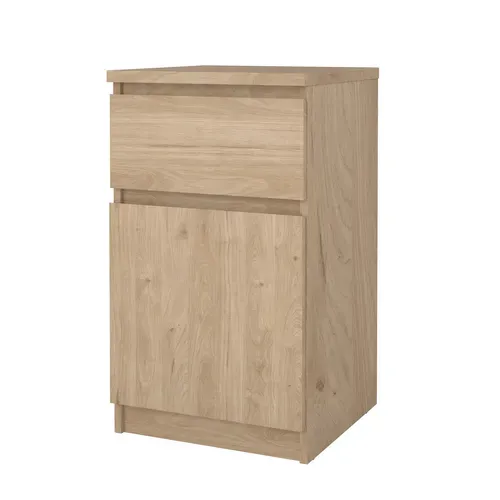 Chevet 1 tiroir 1 porte BEST imitation chêne vue de profil