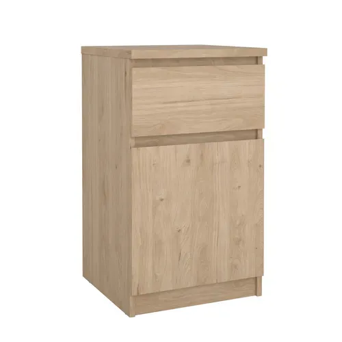 Chevet 1 tiroir 1 porte BEST imitation chêne vue 3/4