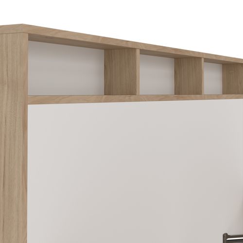 Lit 160x200 cm IKAST imitation chêne blanc vue détaillée