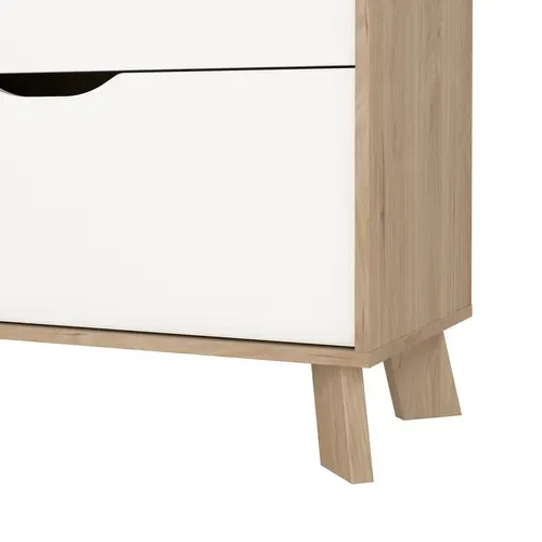 Commode 3 tiroirs IKAST imitation chêne L.78,7 cm