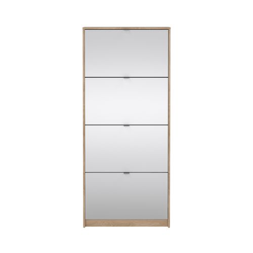 Meuble à chaussures DRESS 4 abattans doubles mir/ chêne