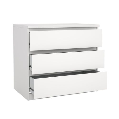Commode 3 tiroirs BEST blanc mat