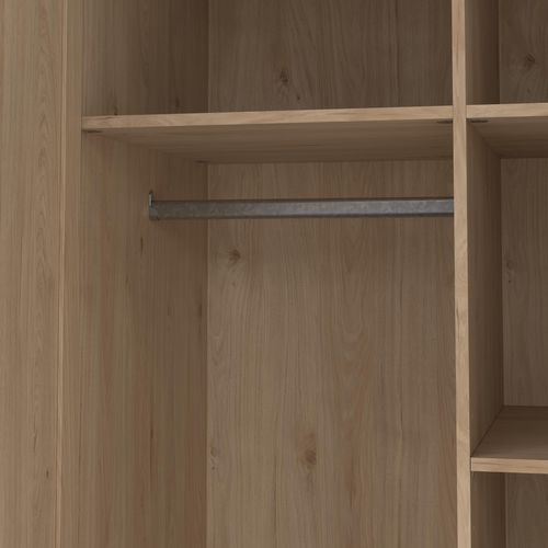 Armoire 2 portes L. 98,5 cm BILLUND imitation chêne vue détaillée