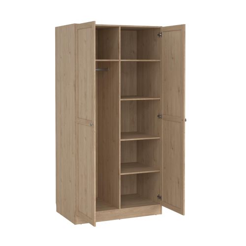 Armoire 2 portes L. 98,5 cm BILLUND imitation chêne