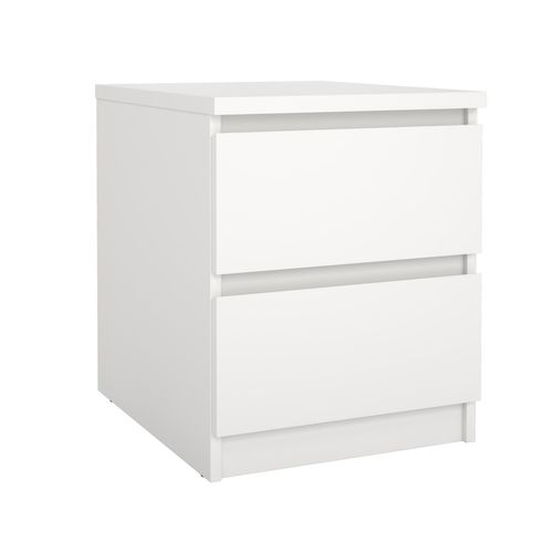 Chevet 2 tiroirs BEST Blanc Mat