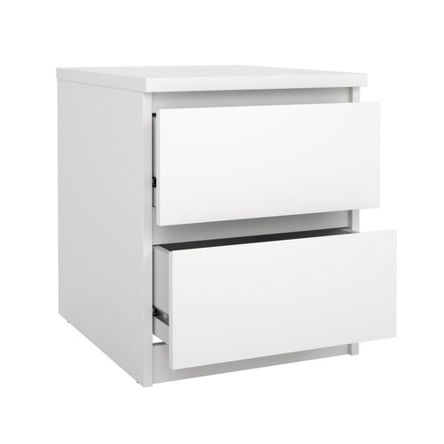 Chevet 2 tiroirs BEST Blanc Mat