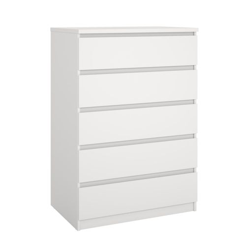 Commode 5 tiroirs BEST blanc mat