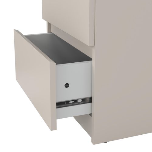 Chevet 2 tiroirs BEST Grège/chêne