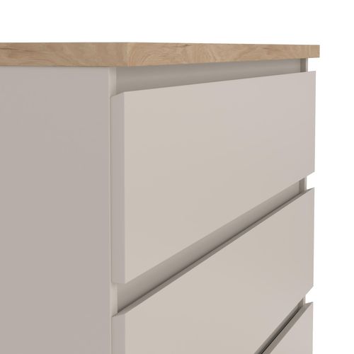 Commode 5 tiroirs BEST Grège/chêne vue détaillée