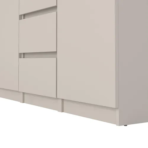 Rangement 2 portes / 4 tiroirs BEST Grège / chêne vue détaillée