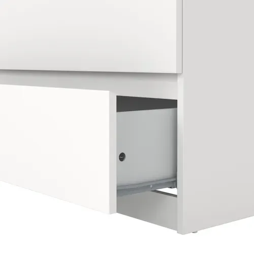 Commode 3 tiroirs BEST blanc mat vue accessoires