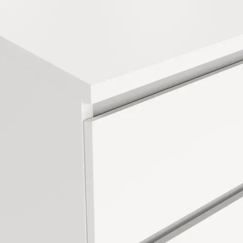 Commode 3 tiroirs BEST blanc mat vue détaillée