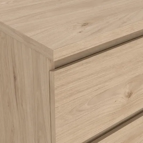 Commode 3 tiroirs BEST imitation chêne vue détaillée
