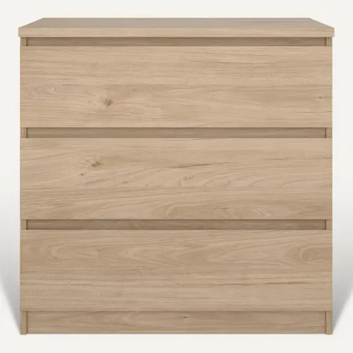 Commode 3 tiroirs BEST imitation chêne vue de face