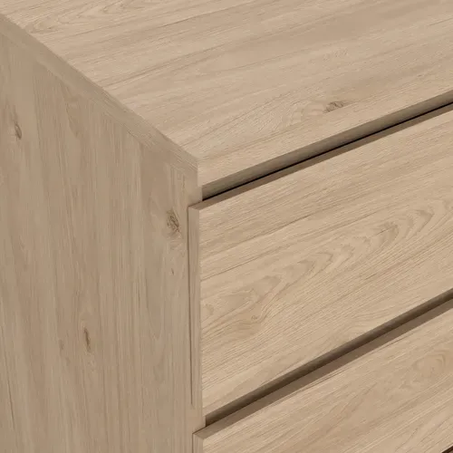 Commode 5 tiroirs BEST imitation chêne vue détaillée
