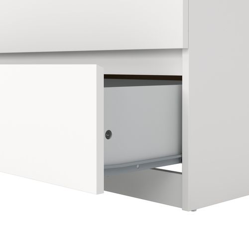 Commode 2X3 tiroirs BEST blanc mat vue accessoires